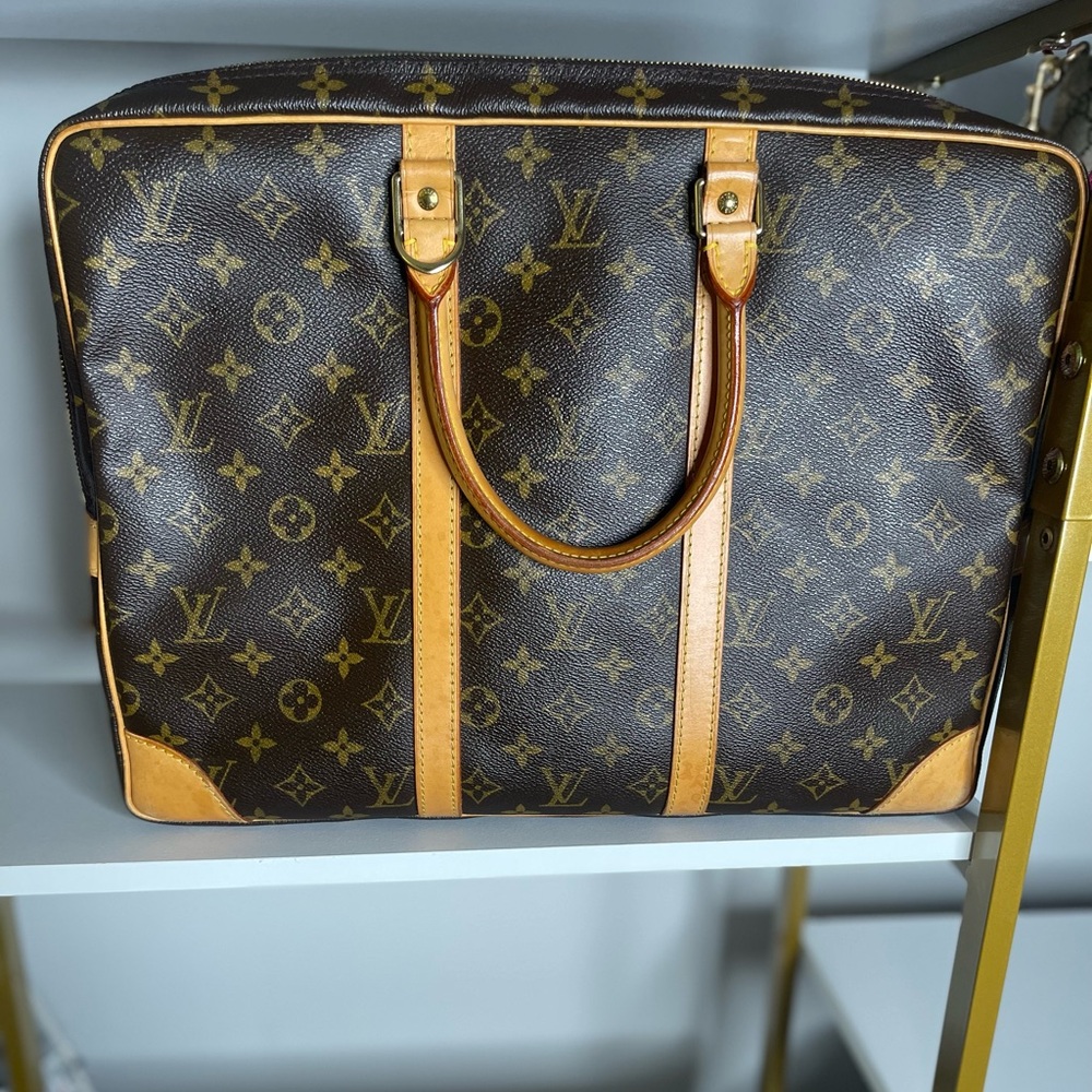 Authentic LOUIS VUITTON Porte Documents Voyage Briefcase Hand Bag Monogram - Picture 3 of 6